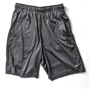 Nike Pro Dri-Fit Youth Shorts Black Loose Drawstring Elastic Waist Swoosh Pocket